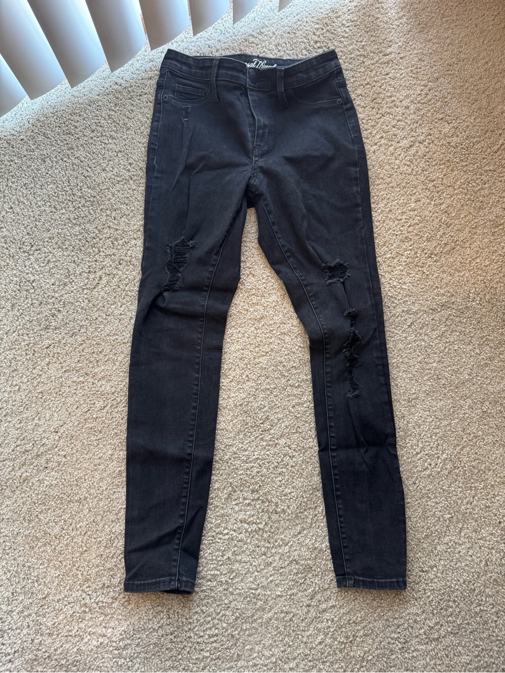 Universal Thread Black Ripped Skinny Jeans